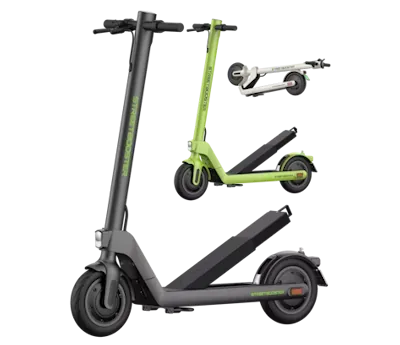 E-Scooter, Elektroroller, Grüner Roller, Klappbar, Hydraulische Bremse