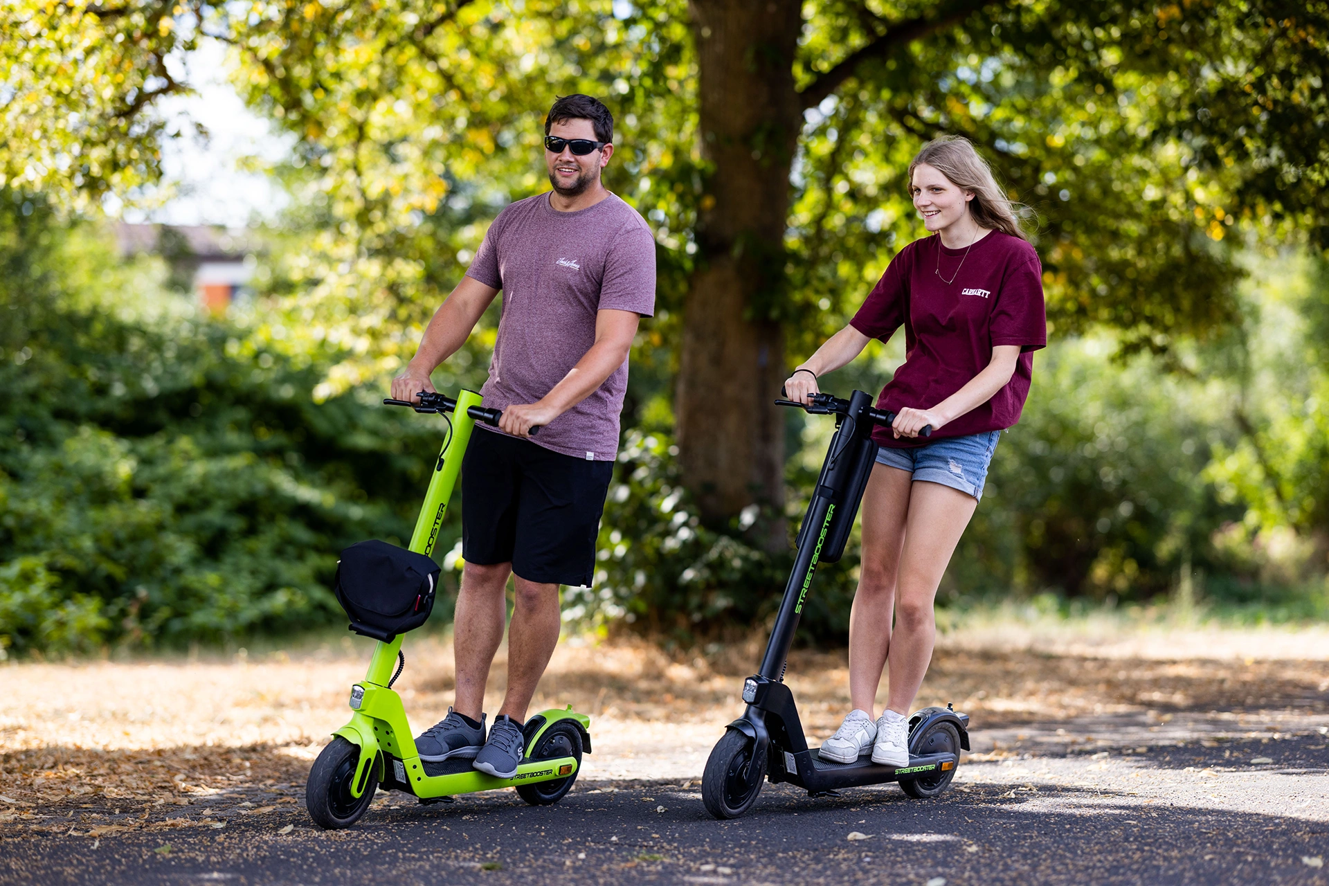 E-Scooter mit zwei Personen