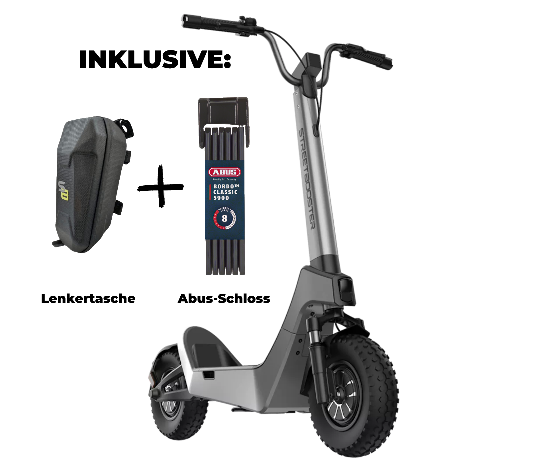 E-Scooter STREETBOOSTER Castor silber, Roller, Transport, Fahrzeug, E-Scooter, Roller, Transport, Fahrzeug, E-Scooter