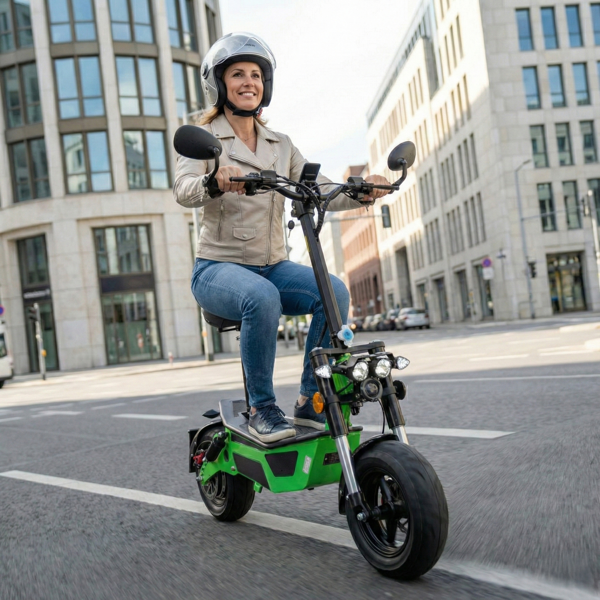 Roller, Fahrzeug, Helm, E-Scooter, Person