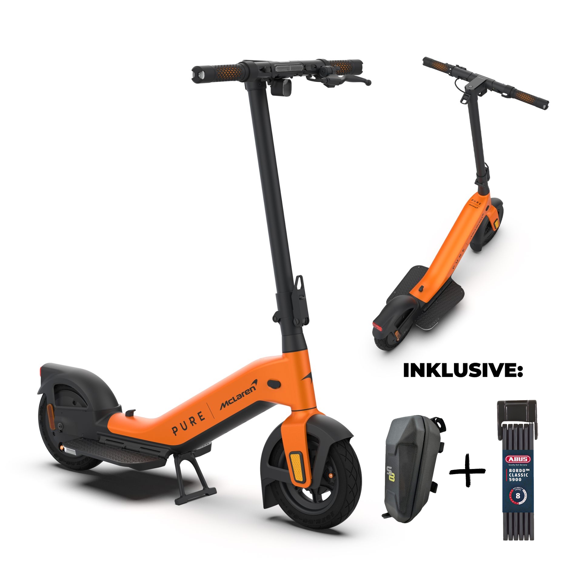 PURE McLaren Sonderedition Papaya, Roller, Transport, Fahrzeug, E-Scooter
