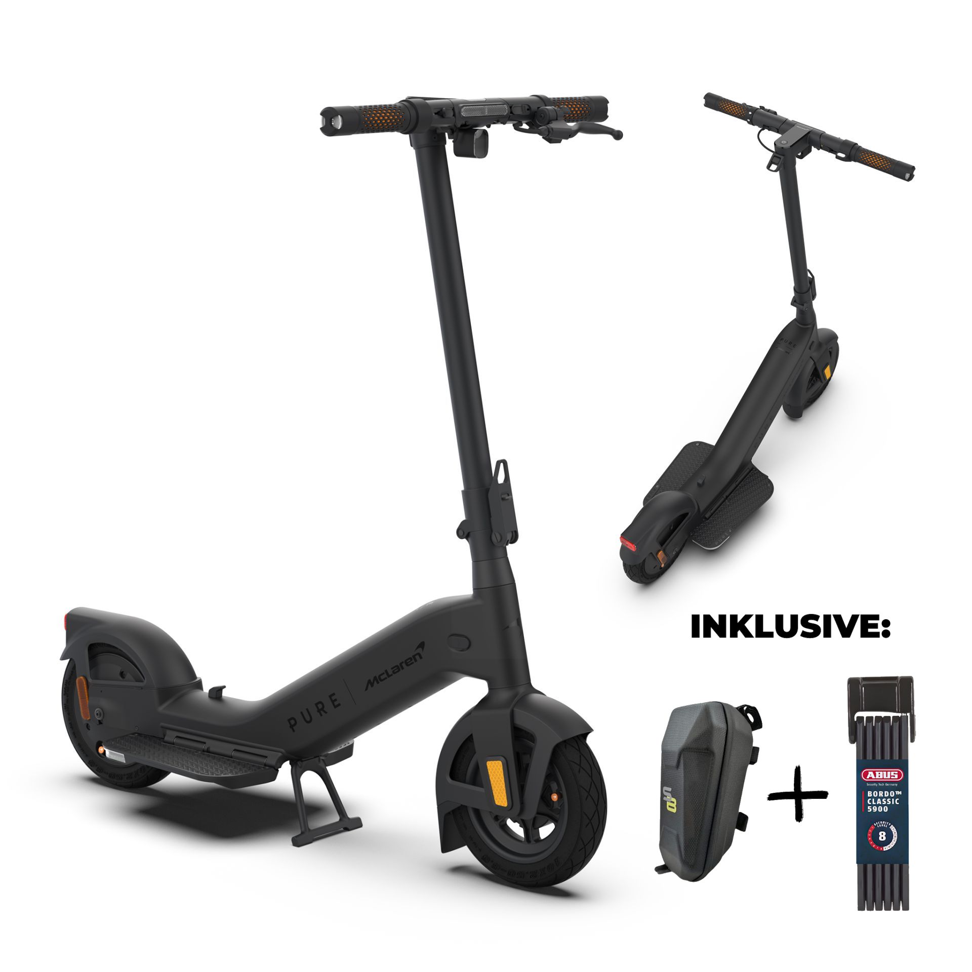 PURE McLaren Sonderedition Schwarz, Roller, Transport, Fahrzeug, E-Scooter