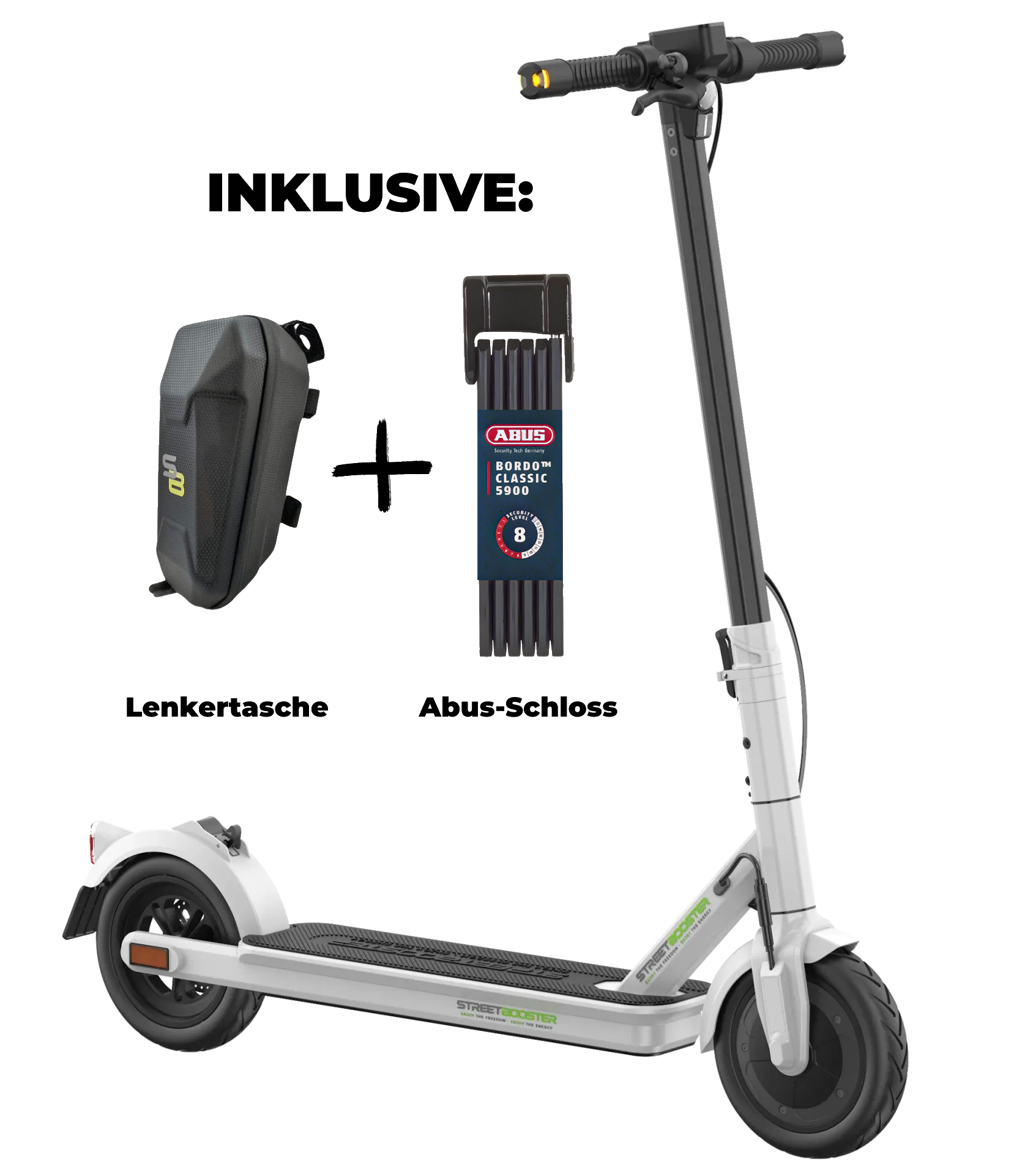 E-Scooter STREETBOOSTER Vega weiß, Roller, Transport, Fahrzeug, E-Scooter, Rad