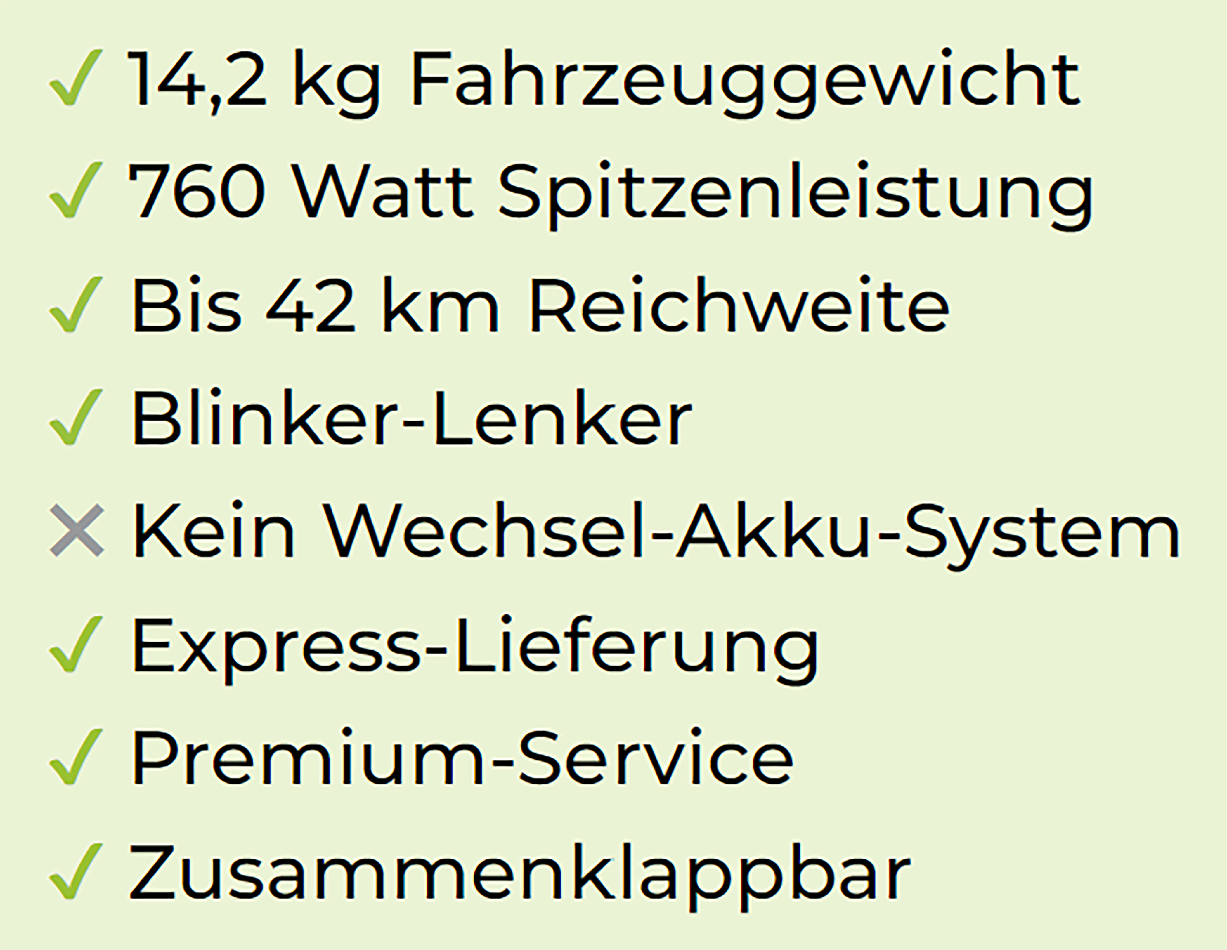 E-Scooter STREETBOOSTER Vega grün, Text
