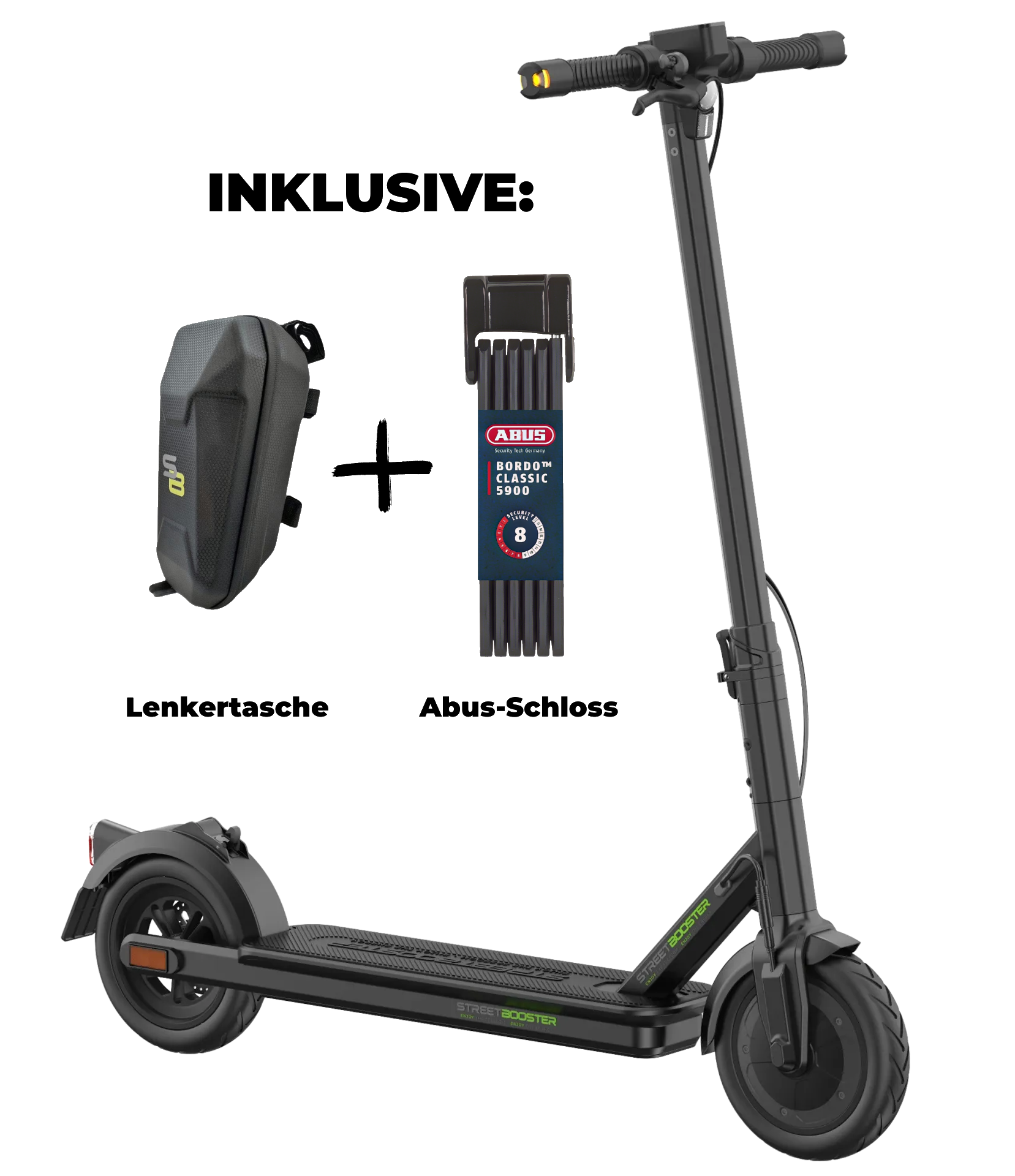E-Scooter STREETBOOSTER Vega schwarz, Roller, Transport, Fahrzeug, E-Scooter