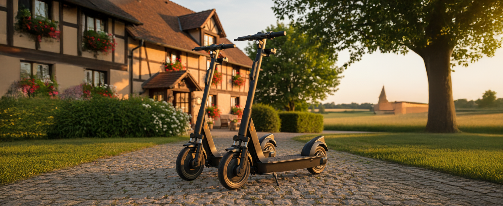 Roller, Fahrzeug, E-Scooter, Nachbarschaft, Pfad